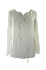 Blouse Paysanne À Manches Longues En Dentelle Grise Studio M