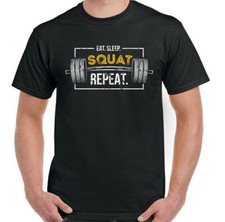 Gym T-Shirt Eat Sleep Squat