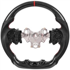 Carbon Fiber Steering Wheel For Mazda BT-50 For ISUZU D-Max 2020+ Leather Grips