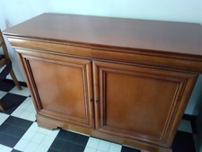 mobilier de salon aspect merisier: 2 buffets  1 table ronde, 6 chaises