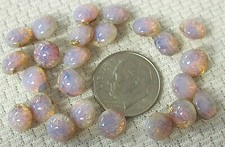 24pc VTG GLASS Harlequin OPALS CHATONS 35SS LOT Point Back JEWELRY REPAIR CRAFTS