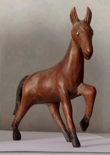 Vintage ancien cheval bois - cheval, en