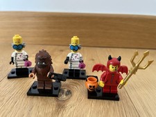 LOT LEGO PERSONNAGES - MINIFIG SERIE 14 SERIE 16 (PETIT DIABLE SCIENTIFIQUE FOU)