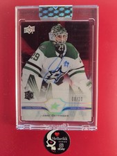 2020-21 Jake Oettinger Clear Cut High Gloss /10 Rookie Auto #CC-JO Dallas RC UD