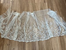 ANTIQUE LACE - CIRCA 1900, 110” TAMBOUR LACE DRESS FLOUNCE