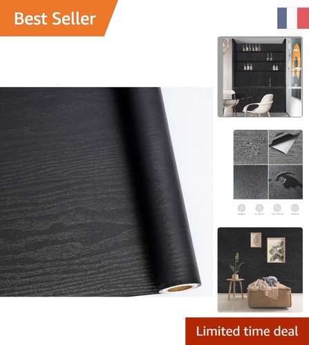 Papier adhésif vinyle noir - papier,
