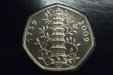 2019 KEW GARDENS UK 50p Brilliant Uncirculated Reissue in Change Checker card