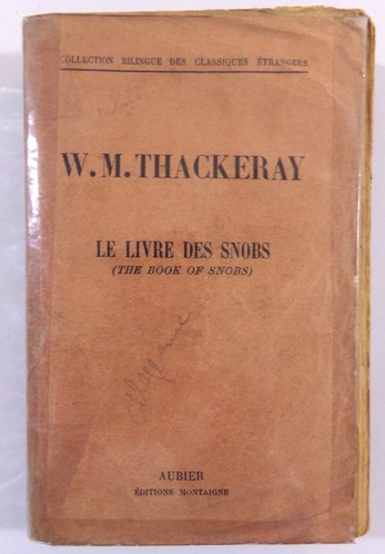 Thackeray livre des - thackeray,
