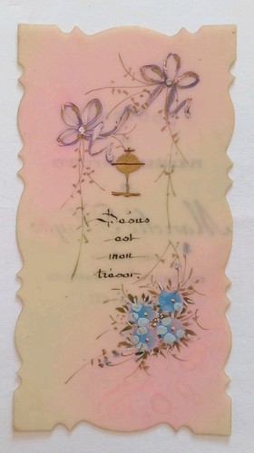 Ancienne image pieuse souvenir - image,