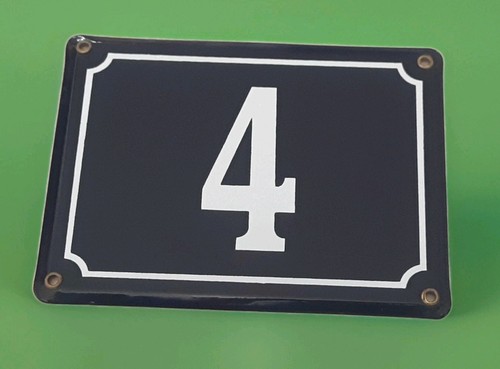 Plaque émaillée numéro de - plaque,