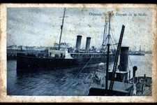 OSTENDE (BELGIQUE) Départ du BATEAU-MALLE en 1933