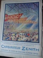 carburetor ZENITH advertising paper ILLUSTRATION auto 1924 collar