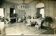 Living room - mirrors, chandelier, armchairs, carpet - photo card