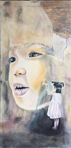 Tableau huile sur toile - tableau,