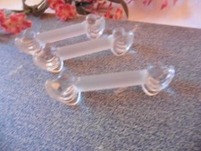 Lot de 3 portes couteaux en verre "poussin canard" art deco 1920