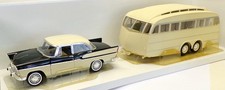 Norev 1/18 Scale 185724 - Simca Chambord & Caravan - Brown/Beige