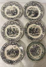 Lot of 6 Napoleon France 19th Century Gold Medal 1844 U&C Sarreguemines Plate ? »