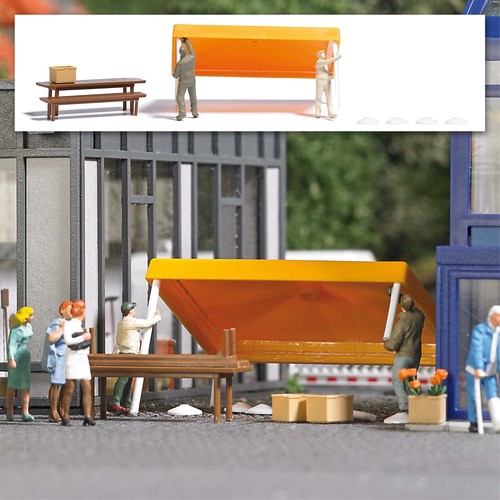 Construire stand marché - un,