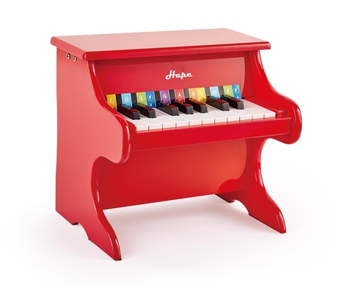 Petit piano rouge bois - bois,