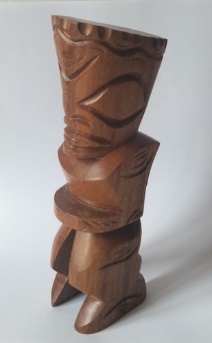 Statue sculpture tiki bois - sculpture, en