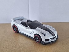 hot wheels 19 chevrolet corvette ZR1 convertible white loose used good condition