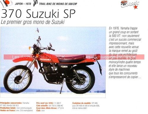 Suzuki 370 - sp370, 370sp