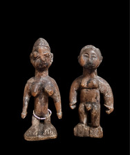Paire de poupées de fécondité Ewé Togo début XXème siècle
