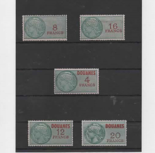 Fiscaux douanes neufs cote - 5,