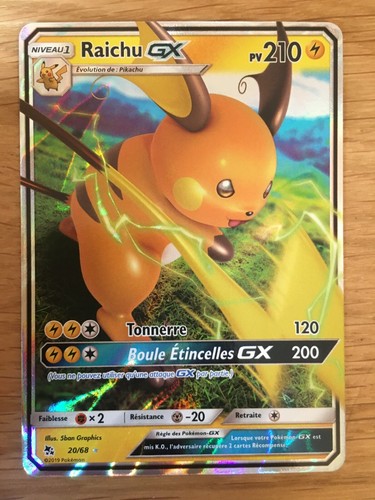 Carte pokémon raichu 68 - pokémon, 20/68