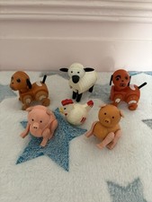 6 Vintage Fisher-Price Little People Farm Animal Figures