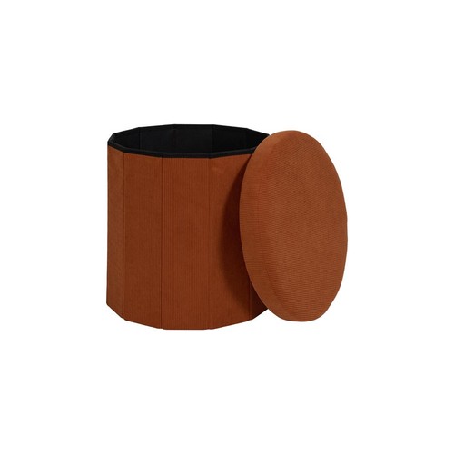Pouf coffre pliable - coffre, côtelé