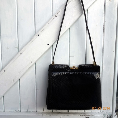 Sac 1940 1950 vintage peau - 1940/1950, en