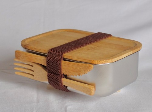 Lunch box métal - &, bambou