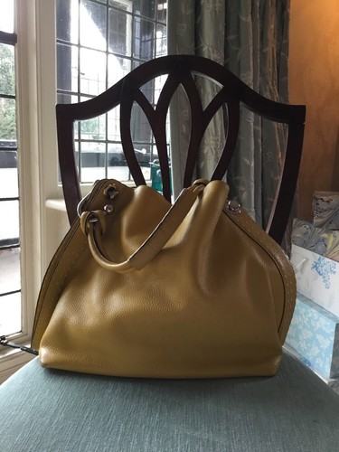 Sac cuir moutarde bcbg - cuir,