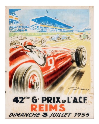 Affiche vintage voiture - , de