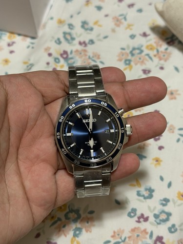 Seiko kinetic blue dial - seiko,