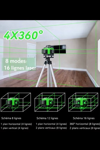 Niveau laser 360 vert - niveau, 360°