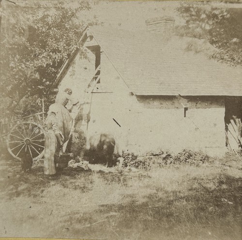 Ferme vie rurale c1860 photo - vie,