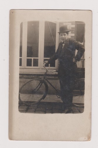 Antique photo young man suit - photo,