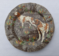 GIEN SERVICE RAMBOUILLET FRENCH LUNCHEON / DESSERT PLATE SPANIEL HUNTING DOG