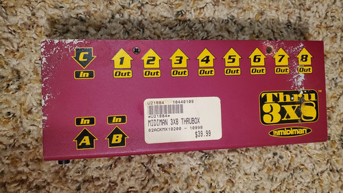 Midiman thru 3x8 midi - box,