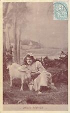 CP DEUX AMIES WOMAN HEADDRESS WITH GOAT - 21150