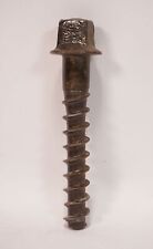 Old iron rail screw for railway crossings around Erfurt