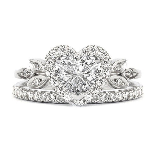 5ct coeur simulé diamant - coeur,