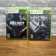 Call of Duty Black Ops 1 and 2 Bundle (Xbox 360) CIB Tested Working Free Ship.