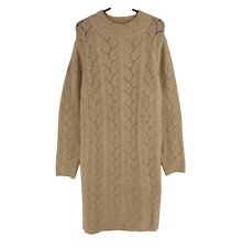 Paprika Femme Marron Faux Tricot Col Manches Longues Robe Taille L/XL