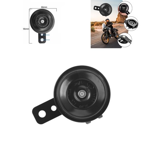 Klaxon moto 12v universel - klaxon, noir