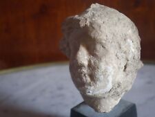 GREEK BUDDHIST ART OF GANDARA SMALL STUCCO HEAD REPRESENTING BUDDHA 