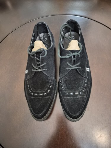 Black suede pointed - black,