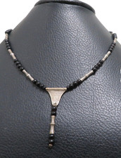 Antique Tuareg Necklace in Silver & Niger Beads